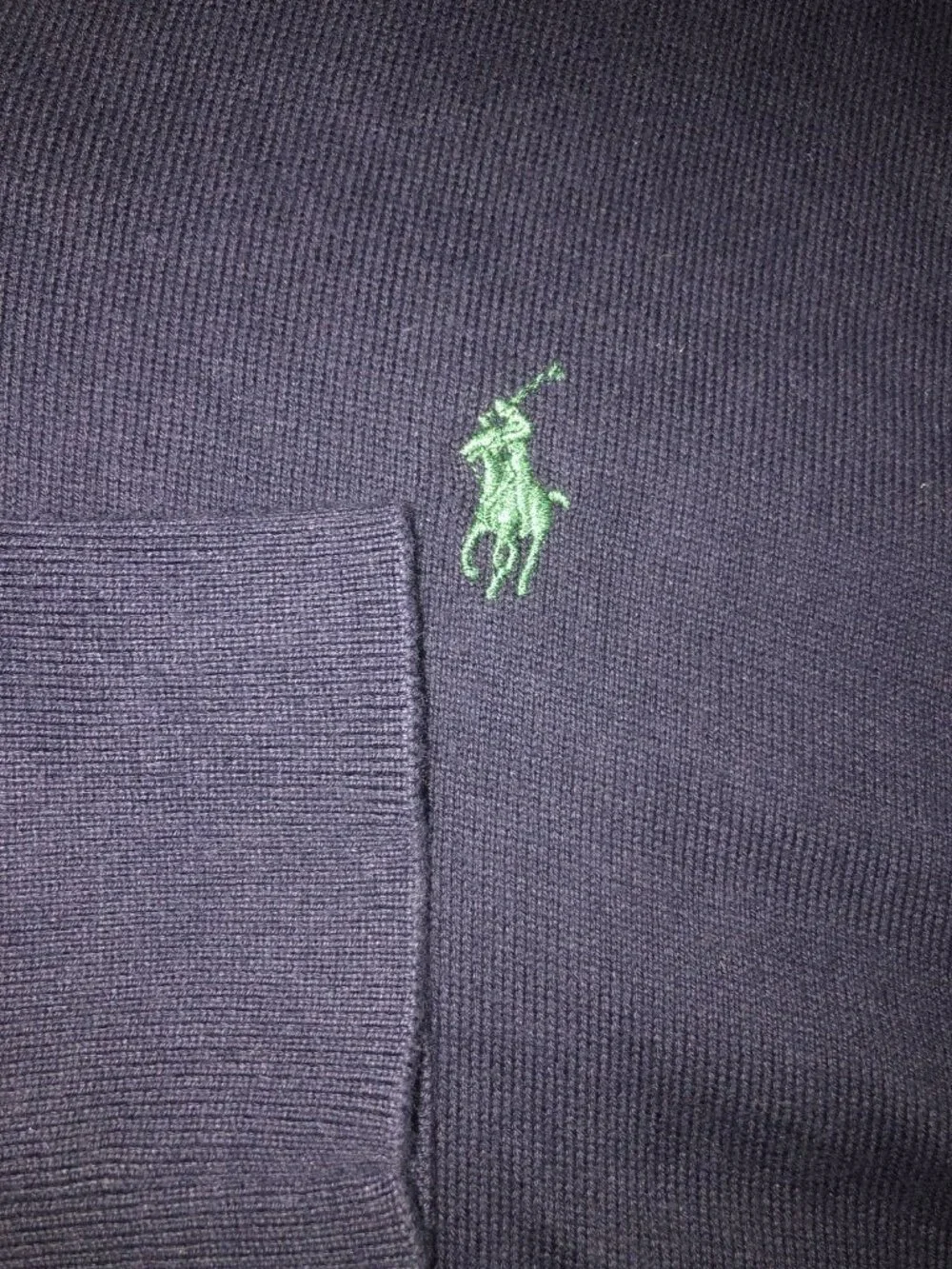 Polo Ralph Lauren Navy Blue Pullover Sweater Large Long Sleeve V Neck Pima